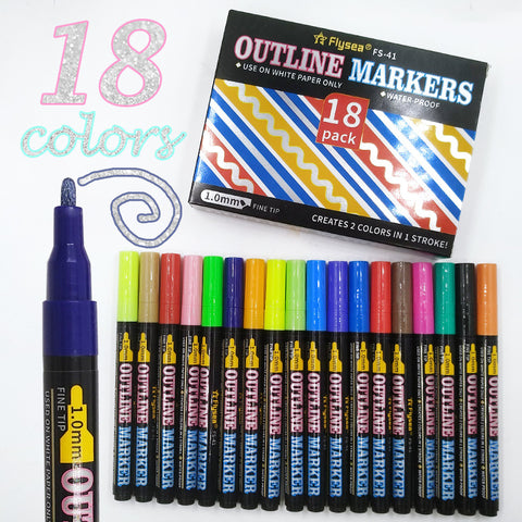 Double Line Pen Color Ledger Pen Dreamlike Outline