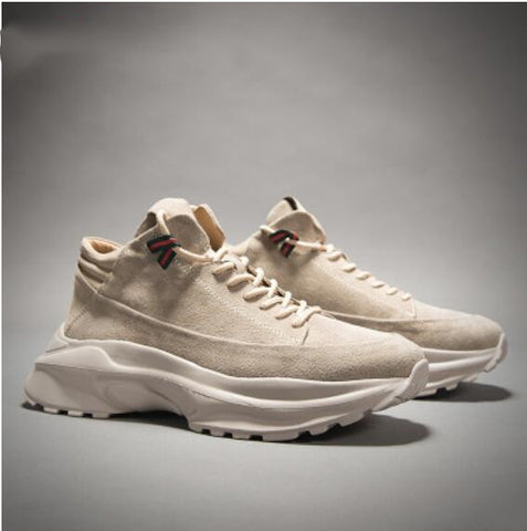 Leather sports shoes men's old shoes