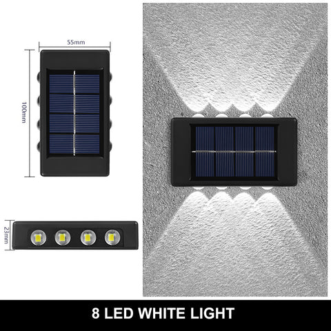 Solar Lamp Light Garden Night Light Solar Wall Lamp Outdoor Waterproof Up And Down Luminous Lighting Decor