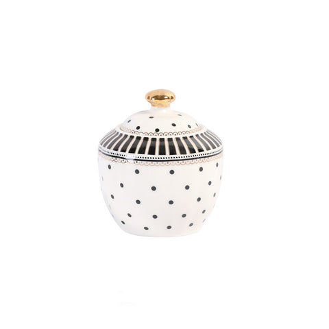 European Style Striped Dot Ceramic Coffee Cup And Saucer Set Home Afternoon Tea