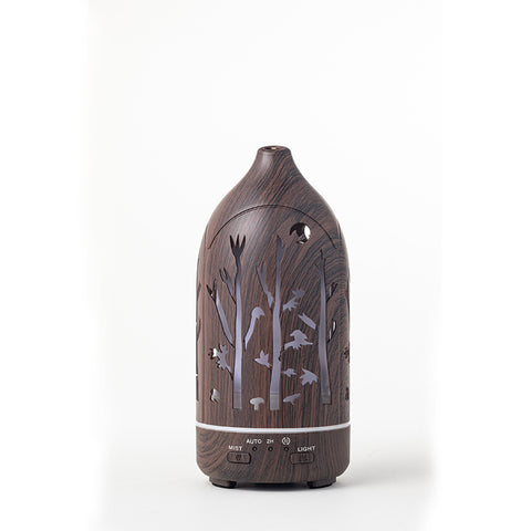 Wood Grain Humidifier Household Hollow Vase Atomizer