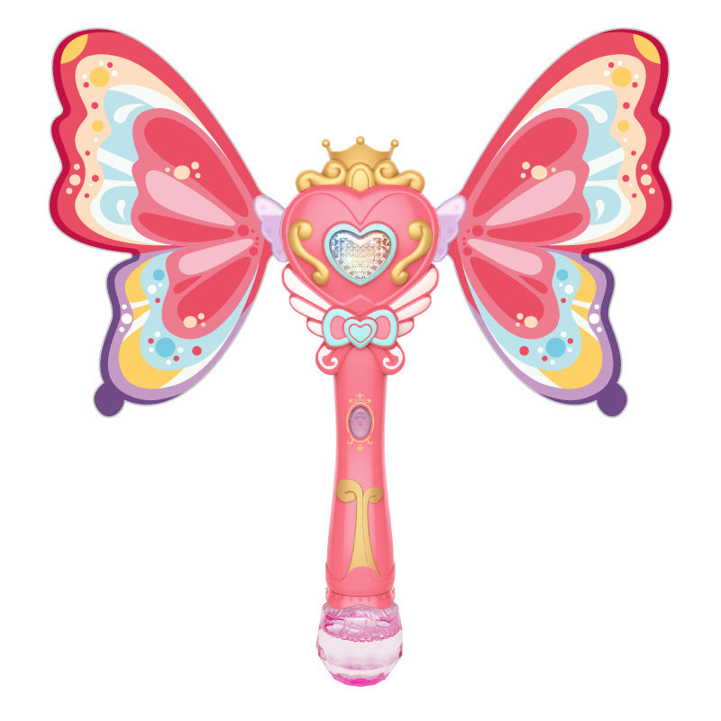 Kids Magic Wand Cute Pony Party Water Bubble Machine Gun Blower Toy Electric Magic Wedding Soap Bubble Pomperos Outdoor Toy