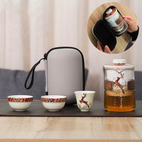 Ceramic Glass Portable Tea Set Tea Tea Water Separation Office Household