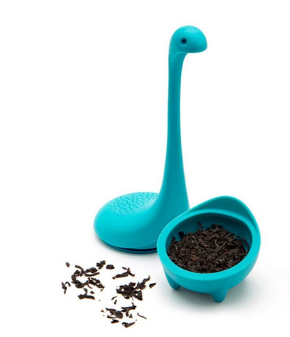 Silicone tea strainer, Loch Ness, water bubble, silicone tea, tea leak