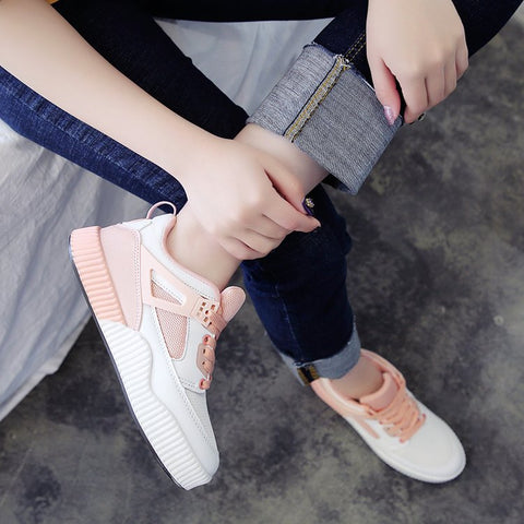 2021 summer new Korean style sneakers round toe mesh breathable small white shoes casual women's shoes