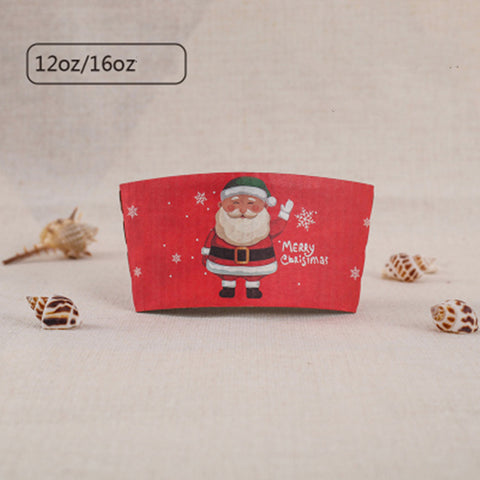 Paper Tray Dessert Festive Christmas Cup Set Coffee Cup Milk Tea Paper Cup