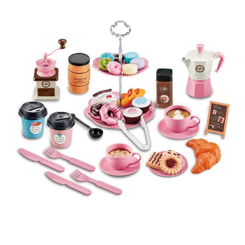 Simulation Coffee Snack Afternoon Tea Set Children's Play House Toys