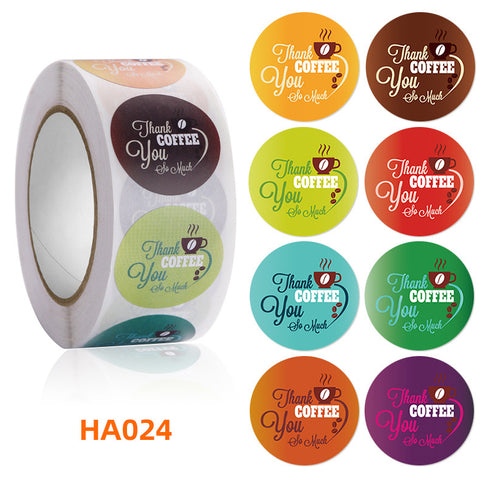 Bubble Milk Tea Cup Thank You Stickers Coffee Shop Sticker Sealing Paste