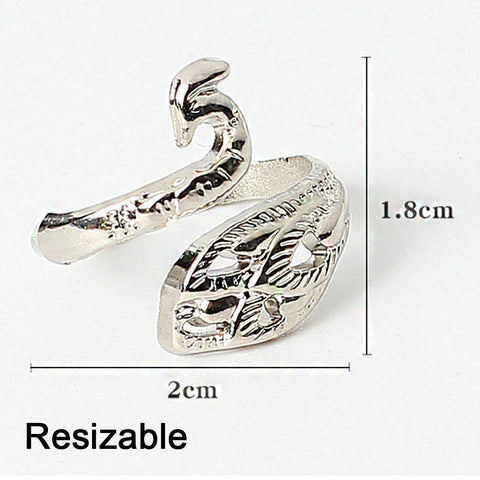 DIY Multi Style Ring Knitting Loop Crochet Tool Sewing Peacock Fish Ring Finger Thimble Yarn Adjustable Opened Fingering Tools Fashion Jewelry