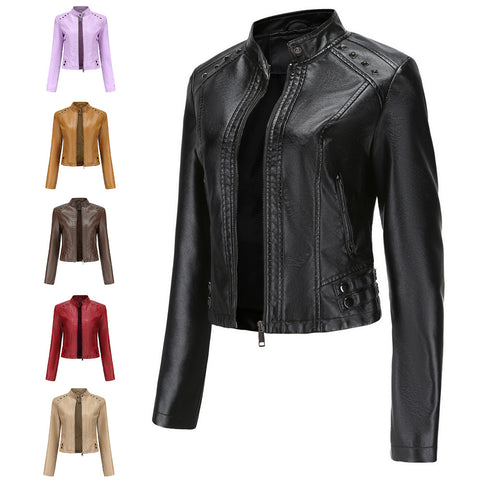 Faux Leather Jackets Women 2023 Spring Autumn Biker Coat Pu Motorcycle Suit Female Loose Streetwear Coat