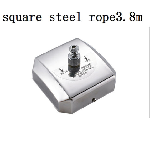 304 Stainless Steel Retractable Washing Line With Steel String Wire Rope Wall Mounted Clothesli No Punching Home Supply