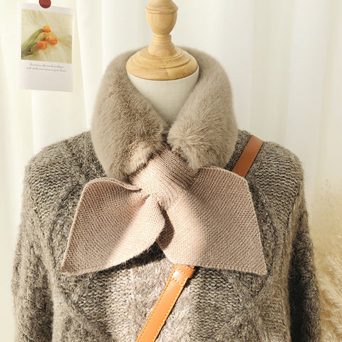 Women's Thick And Warm Plush Rabbit-like Scarf