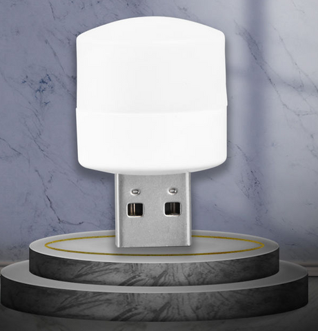 USB Plug Lamp Computer Mobile Power Charging USB Small Book Lamps LED Eye Protection Reading Light Small Round Light Night
