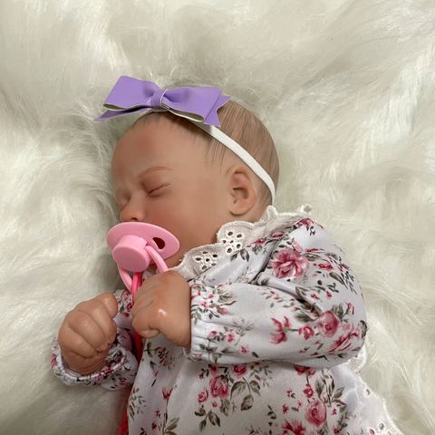 Doll 43CM 3D Painting Bebe Reborn Baby Doll Ashley Sleeping Girl So Adorable Reborn Toy Gift For Kids LOL