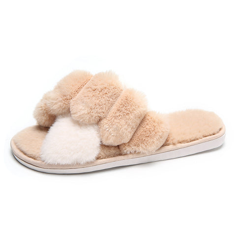 Warm Fashionable Women's Winter Home Slippers Cute Autumn Warmth Thick Plush Non-Slip Leisure Shoes Soft Bedroom Floor Slipper