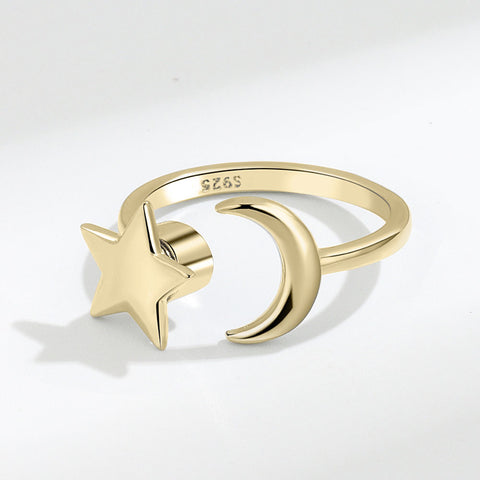 Women's Rotatable And Adjustable Star-moon Star Rotating Ring