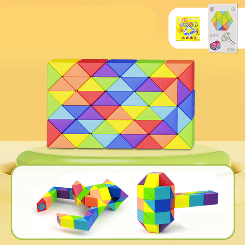 Snake Twist Cube Stress Relief Educational Toys Children Gifts Magic Snake Ruler Puzzle Folding Educational