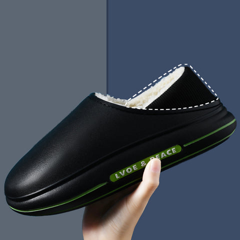 EVA Fluffy Slippers Waterproof Warm Plush Shoes For Women Couple