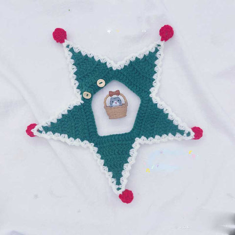 Pet Cat DogChristmas Wool Knitted Collar