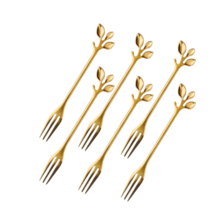 Stainless Steel Leaf Spoon Long Handle Square Head Small Tea  Honey Coffee