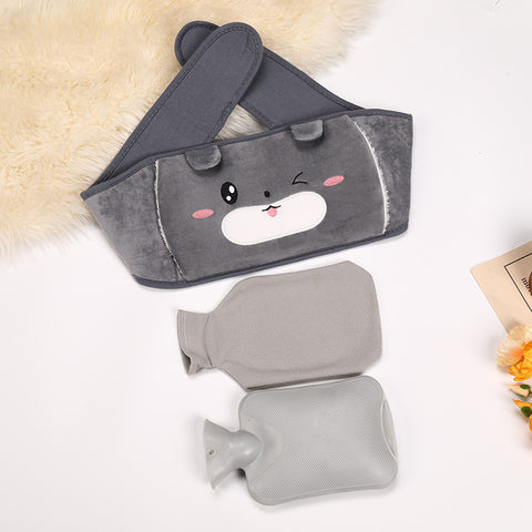 Warm Winter Hot Water Bottle Portbale High Quaility Hot Water Bag Three-piece Plush Waist Cover Belt Cute Animal