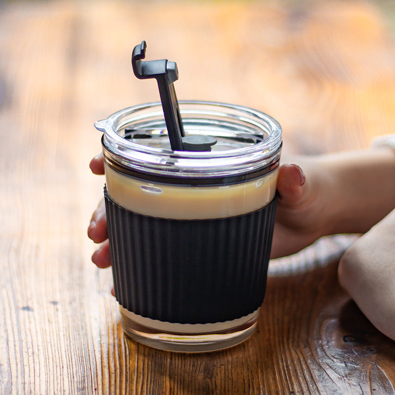 Milk Coffee Cup With Lid Portable Female Accompanying Cold Brew Milk Tea Cup