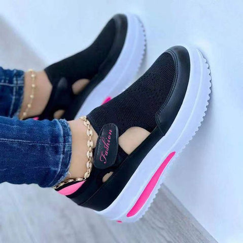 Women's Sneakers Summer New Ladies Casual Low Wedge Breathable Non-Slip Comfort Feamle Sport Shoes Mesh Shoes Fashion Style