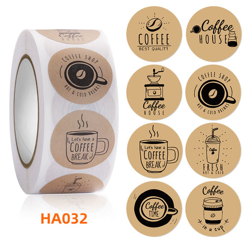 Bubble Milk Tea Cup Thank You Stickers Coffee Shop Sticker Sealing Paste