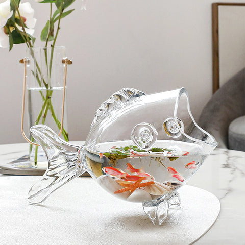 Fish-shaped Decorative Glass Ornaments Decorate Hydroponic Flowers Home Living Room Bedroom