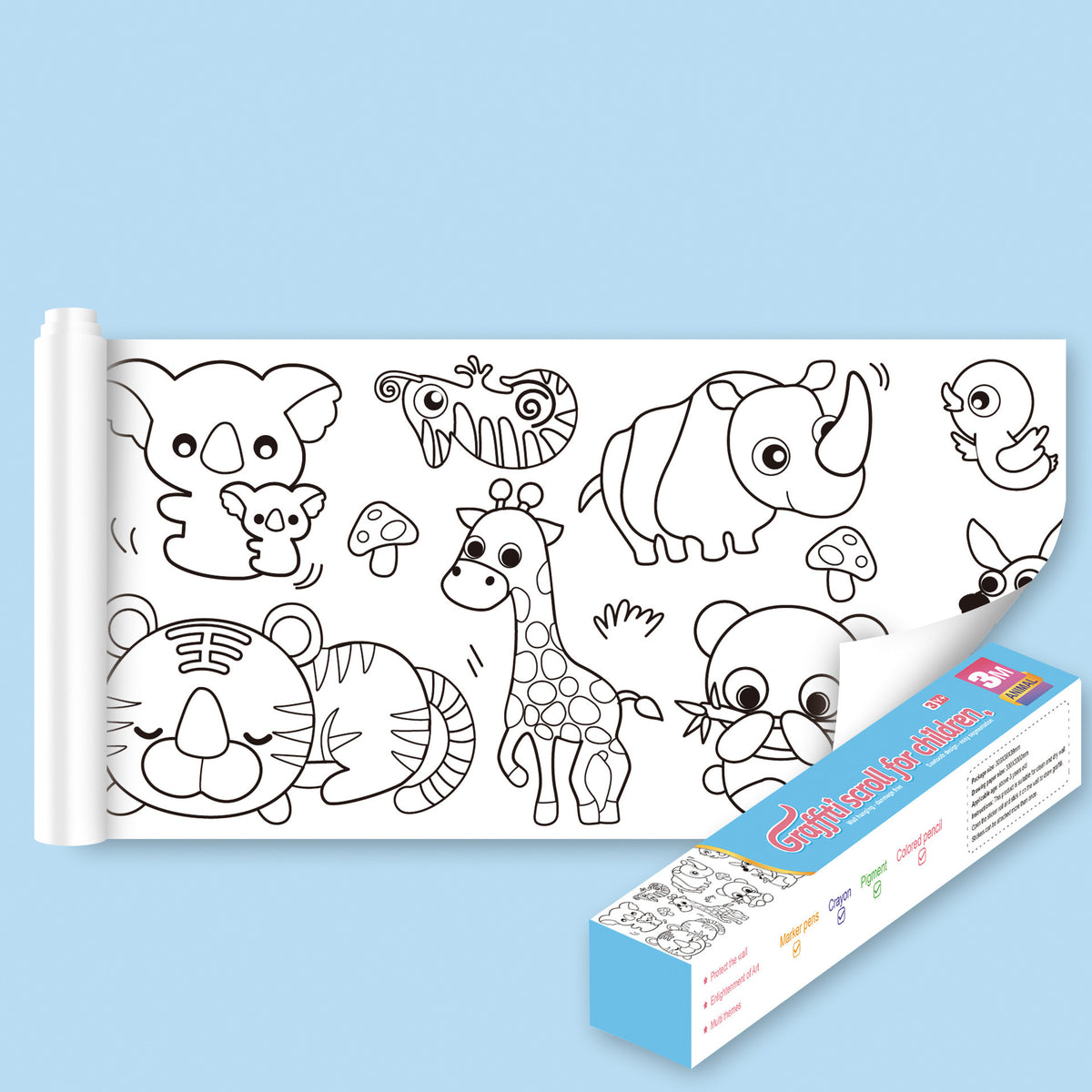 Children Paste DIY Graffiti Scroll Repeatedly Painting Toys