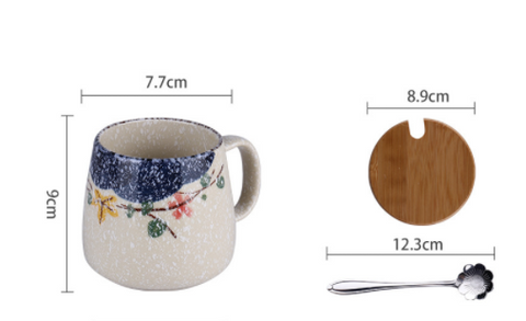 Underglaze Ceramic Mug Creative Hand-Painted Office Breakfast Milk Coffee Black Tea Water Cup