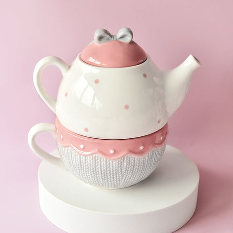 American Creative Teapot Coffee Cup Pot Ceramic Kettle Flower Tea Set