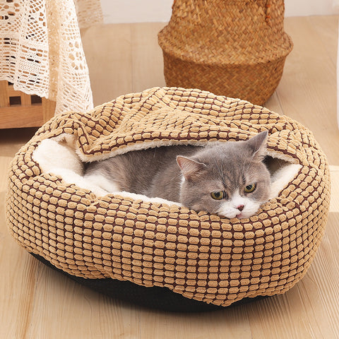 Warm Winter Semi Enclosed Kennel Round Pet