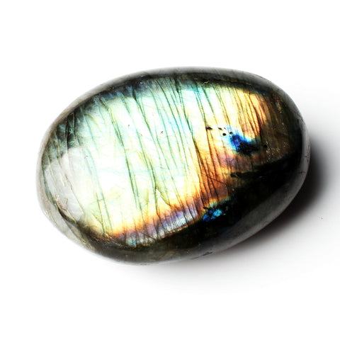 Stone Pieces Handle a Piece of Raw Moonstone Ore Specimen in a Fish Tank