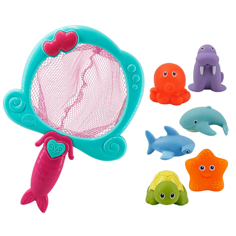 Children Playing In The Water Fish Fishing Baby Bathroom Toy Mermaid Fishing