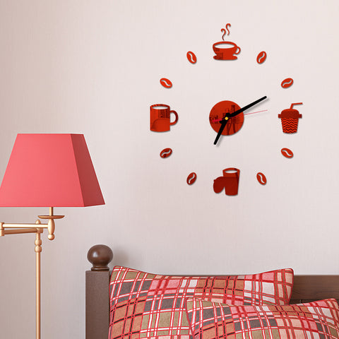 Acrylic American Coffee Milk Tea Creative Simple Wall Sticker