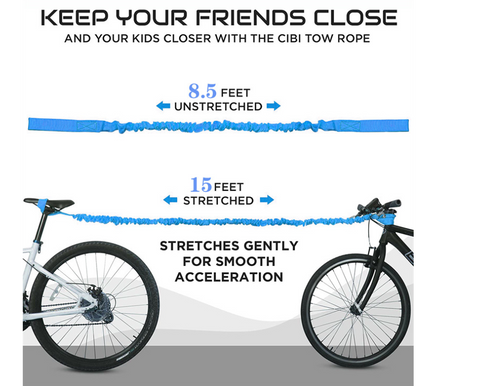 Bike Bungee Tow Rope For Kids MTB & Cycling Stretch Pull Strap For Riding Further With Your Child Children's Bicycle Traction Rope