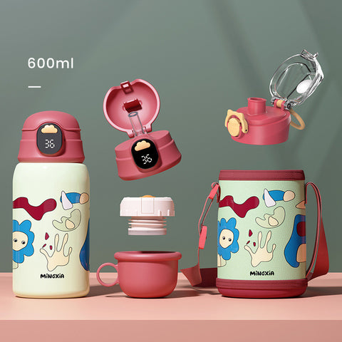 Wenxian Children's Insulation Stainless Steel Bouncing Lid Water Cup
