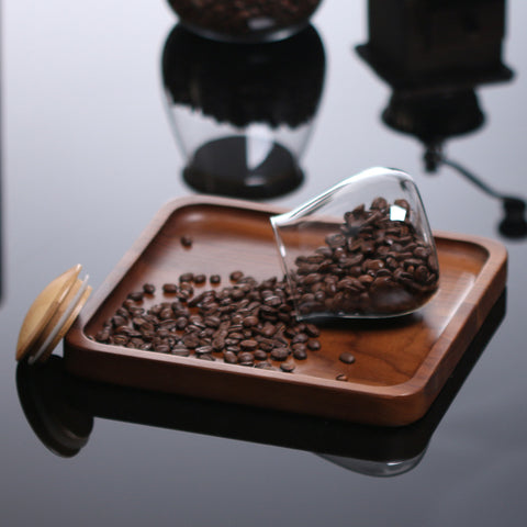 Kitchen Mushroom Shaped Glass Coarse Grains Sealed Tea Coffee Bean Storage Jar