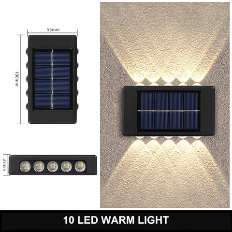 Solar Lamp Light Garden Night Light Solar Wall Lamp Outdoor Waterproof Up And Down Luminous Lighting Decor