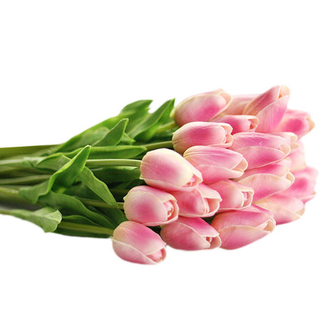 Hand Holding Silk Flower PU Mini Tulip Simulation Flower Wedding Family INS Style
