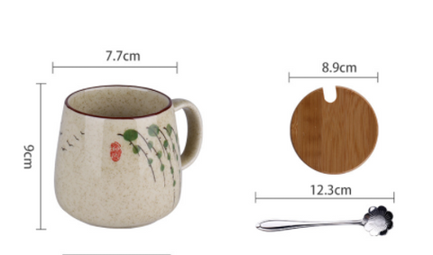 Underglaze Ceramic Mug Creative Hand-Painted Office Breakfast Milk Coffee Black Tea Water Cup