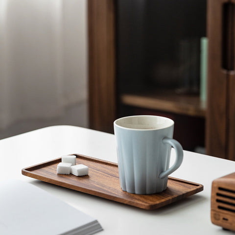 South American Walnut Japanese Tea Tray Coffee Cup Rectangle