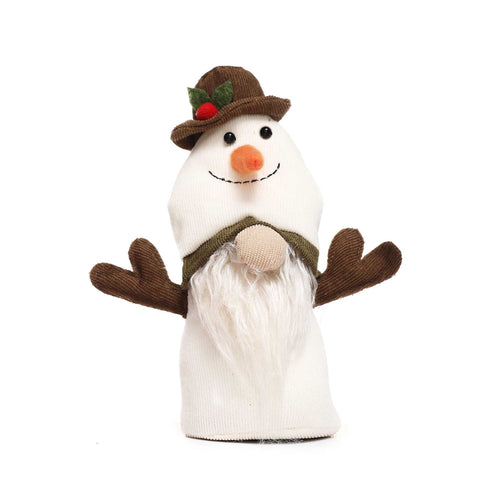 Corduroy Knitted Christmas Gnome Desktop Ornaments Plush Cute Snowman Elf Soft Doll Home Desk Craftwork Bedroom Decor