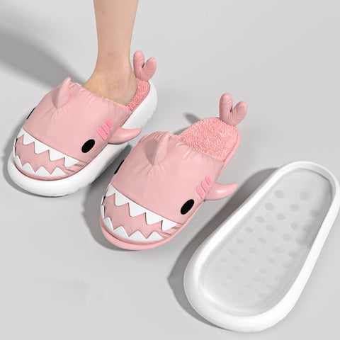 Winter Shark Slippers Detachable House Shoes For Women