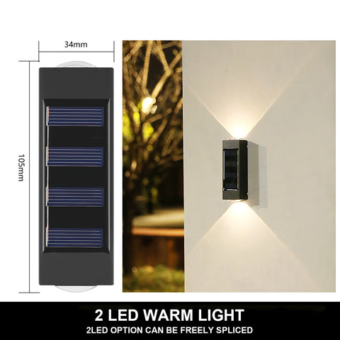 Solar Lamp Light Garden Night Light Solar Wall Lamp Outdoor Waterproof Up And Down Luminous Lighting Decor