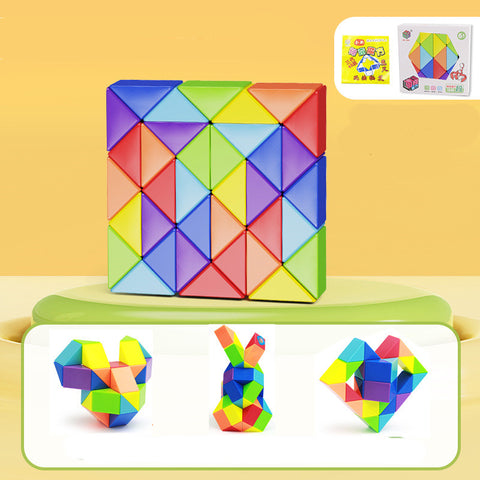 Snake Twist Cube Stress Relief Educational Toys Children Gifts Magic Snake Ruler Puzzle Folding Educational