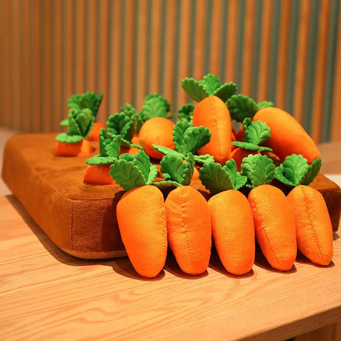 Super Soft Fabric Children Toy Dog Carrot Plush Toy Anti-slip Design For Pet Dog Cat Toy Children Early Education