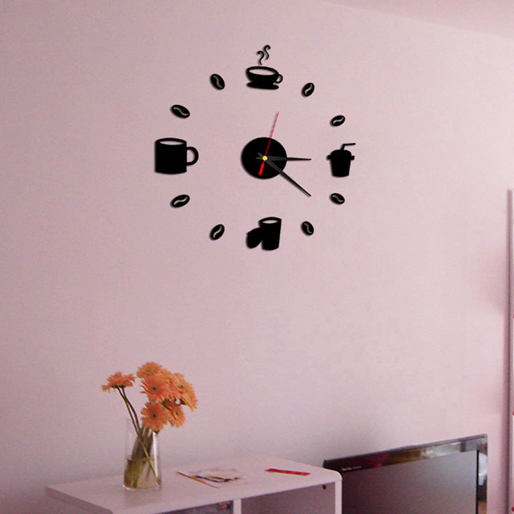 Acrylic American Coffee Milk Tea Creative Simple Wall Sticker