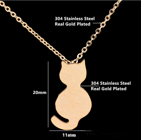 Plating alloy women's necklace trend fashion pet cat necklace